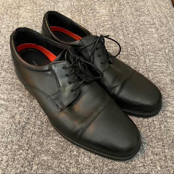 rockport black dress shoes